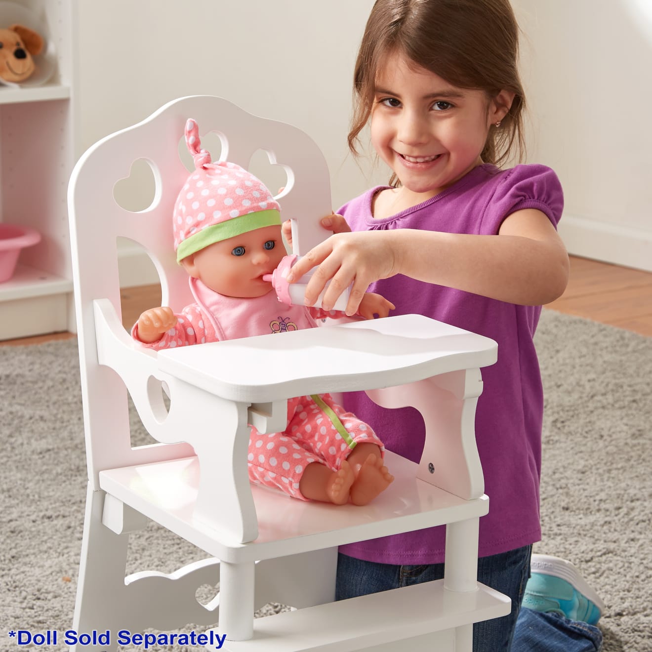 Baby doll high chair and clearance stroller