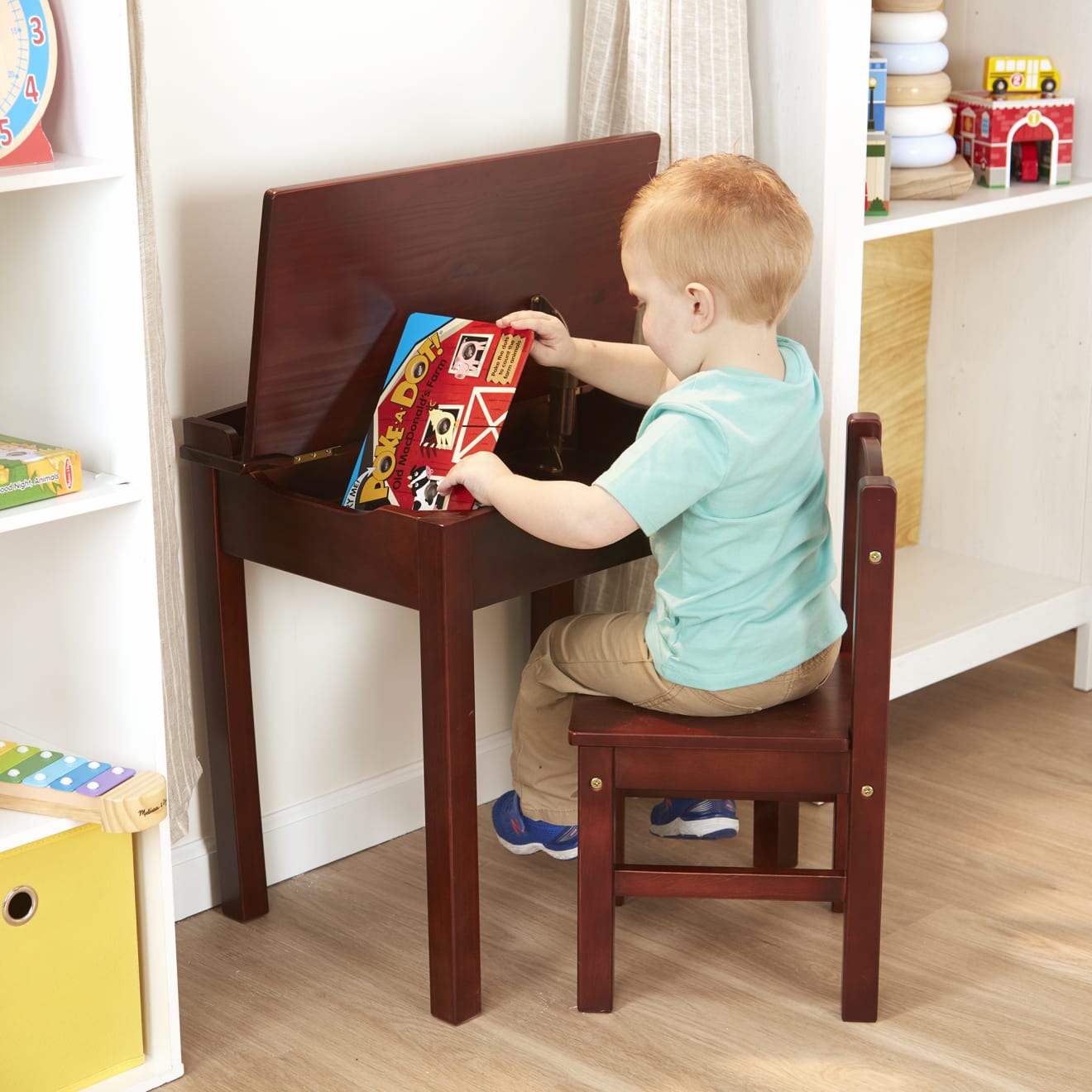 Melissa & doug wooden deals lift top desk chair