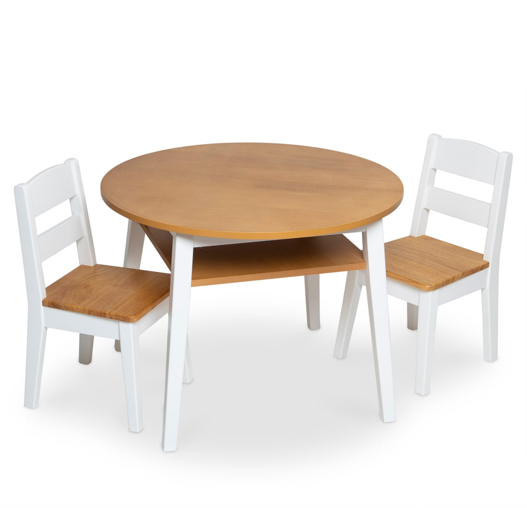 Table and Chair Set Home Solid Wood Small Round Table Study Desk