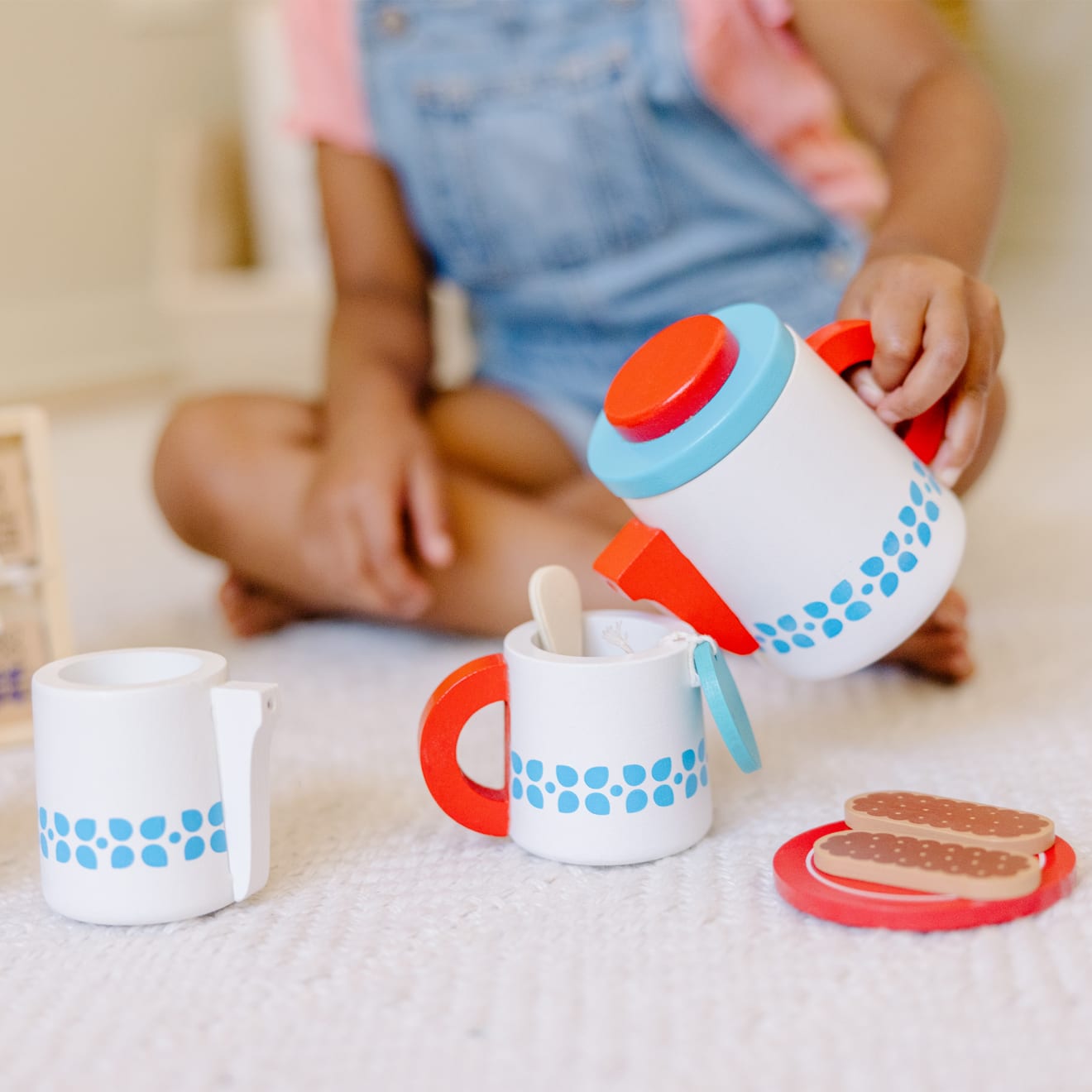 Melissa & doug wooden cheap steep & serve tea set