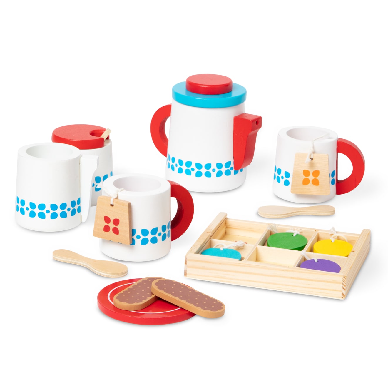 Melissa & doug wooden steep & serve tea store set