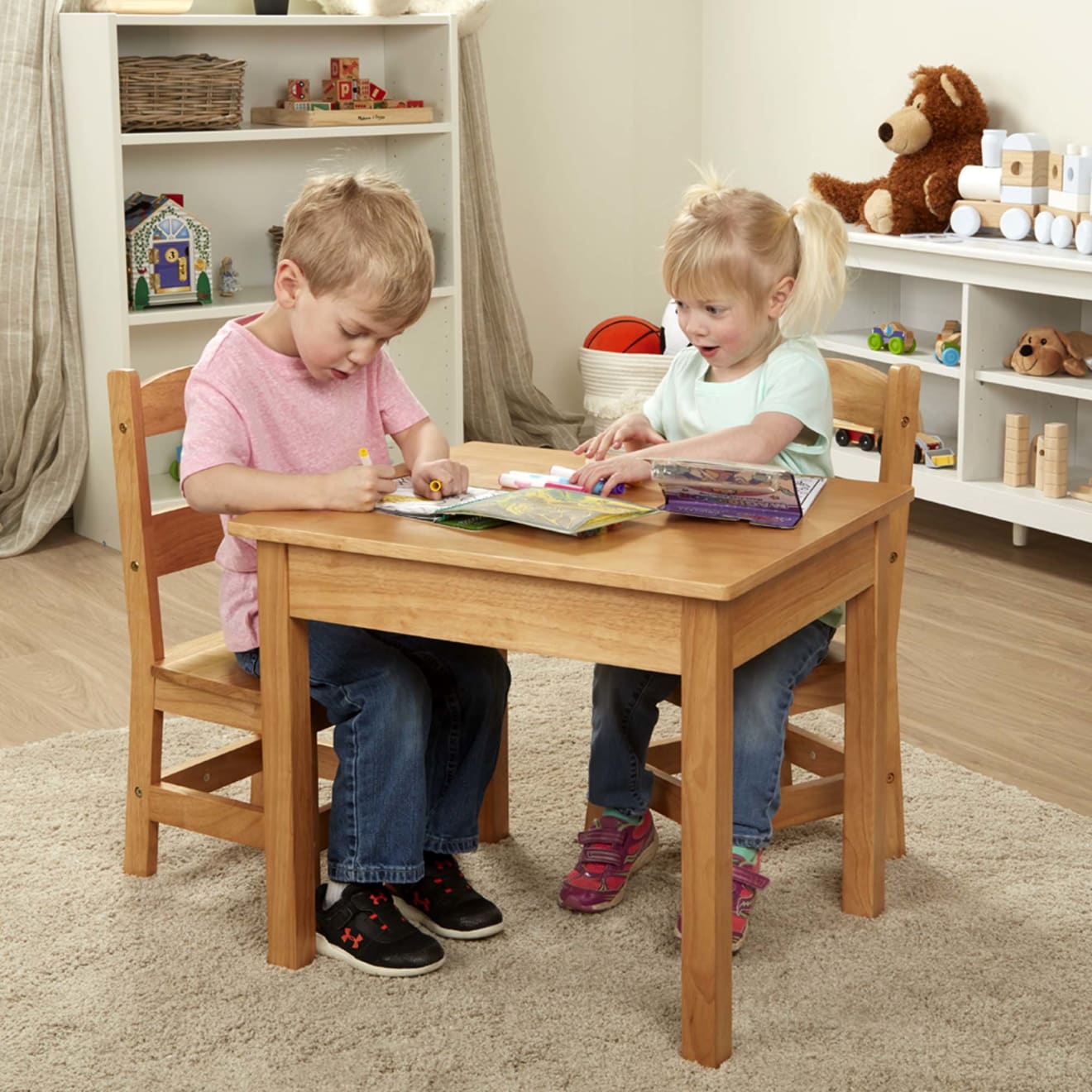 Solid wood children's table and chairs new arrivals