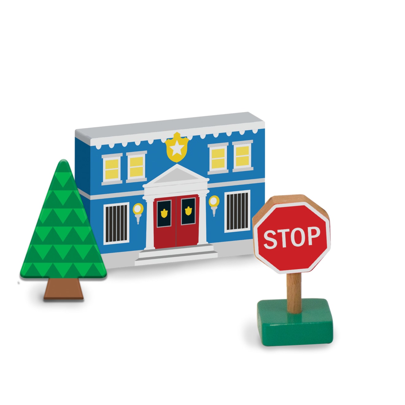 Melissa & doug wooden outlet town play set