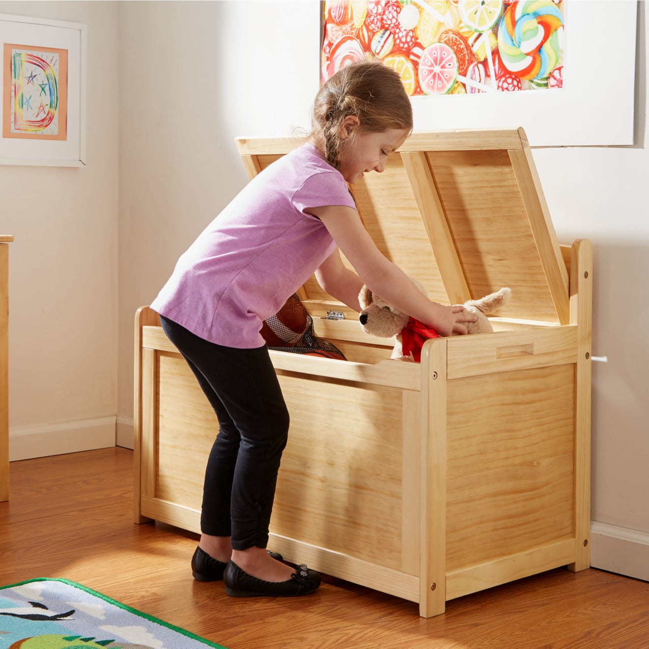 Childrens toy chest best sale wooden