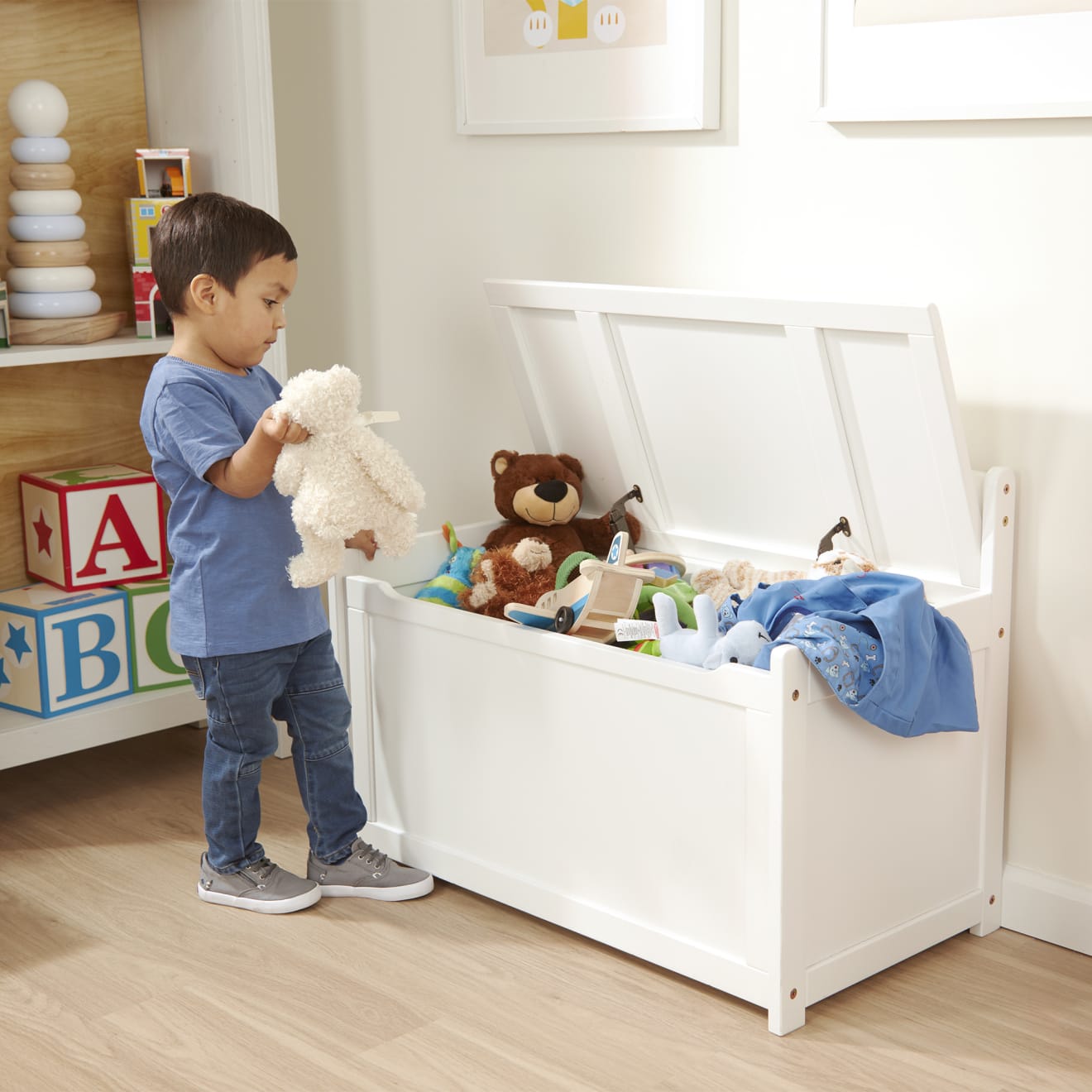 Kids white sale toy chest